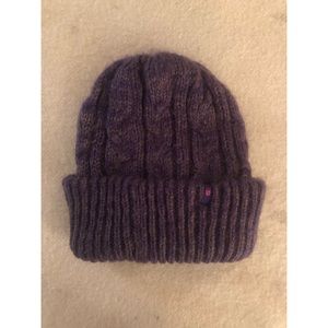 Purple Wool Blend Beanie